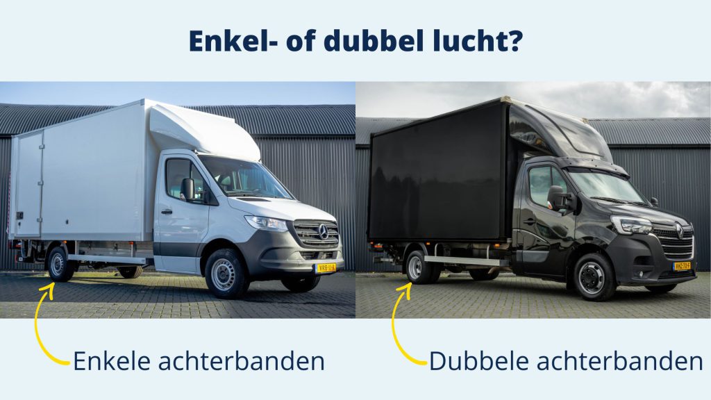 bakwagen enkel lucht
bakwagen dubbel lucht